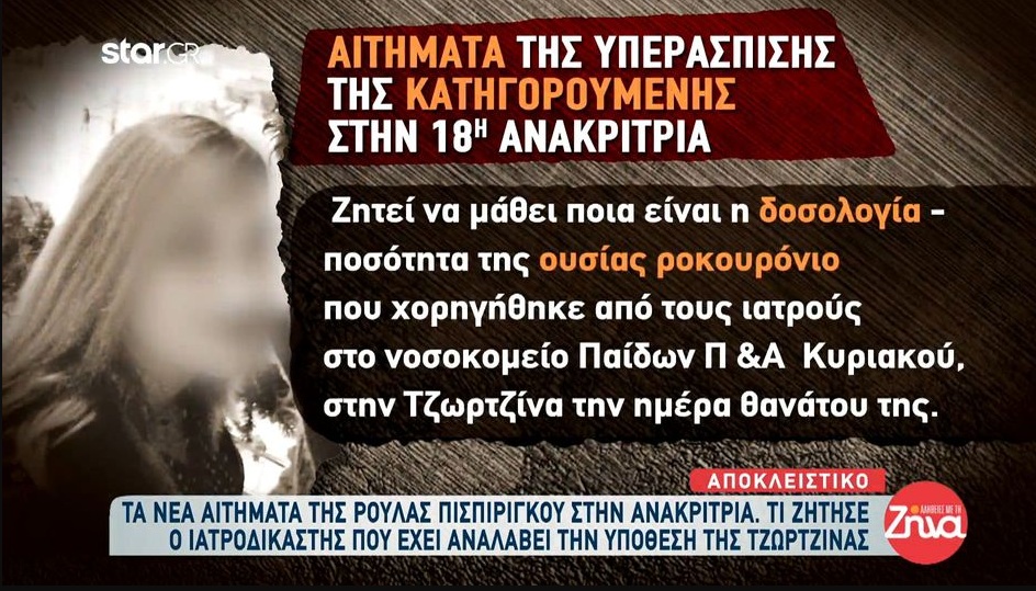 Aυτά είναι τα νέα αιτήματα της Ρούλας Πισπιρίγκου στην ανακρίτρια