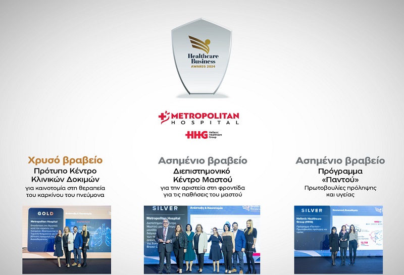 Τριπλή διάκριση για τον Όμιλο HHG στα HealthcareBusiness Awards 2024